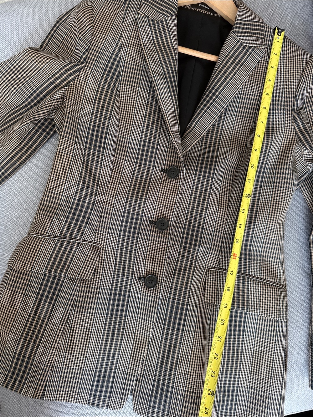 Theory Plaid Blazer Size 12 - Picture 8 of 13